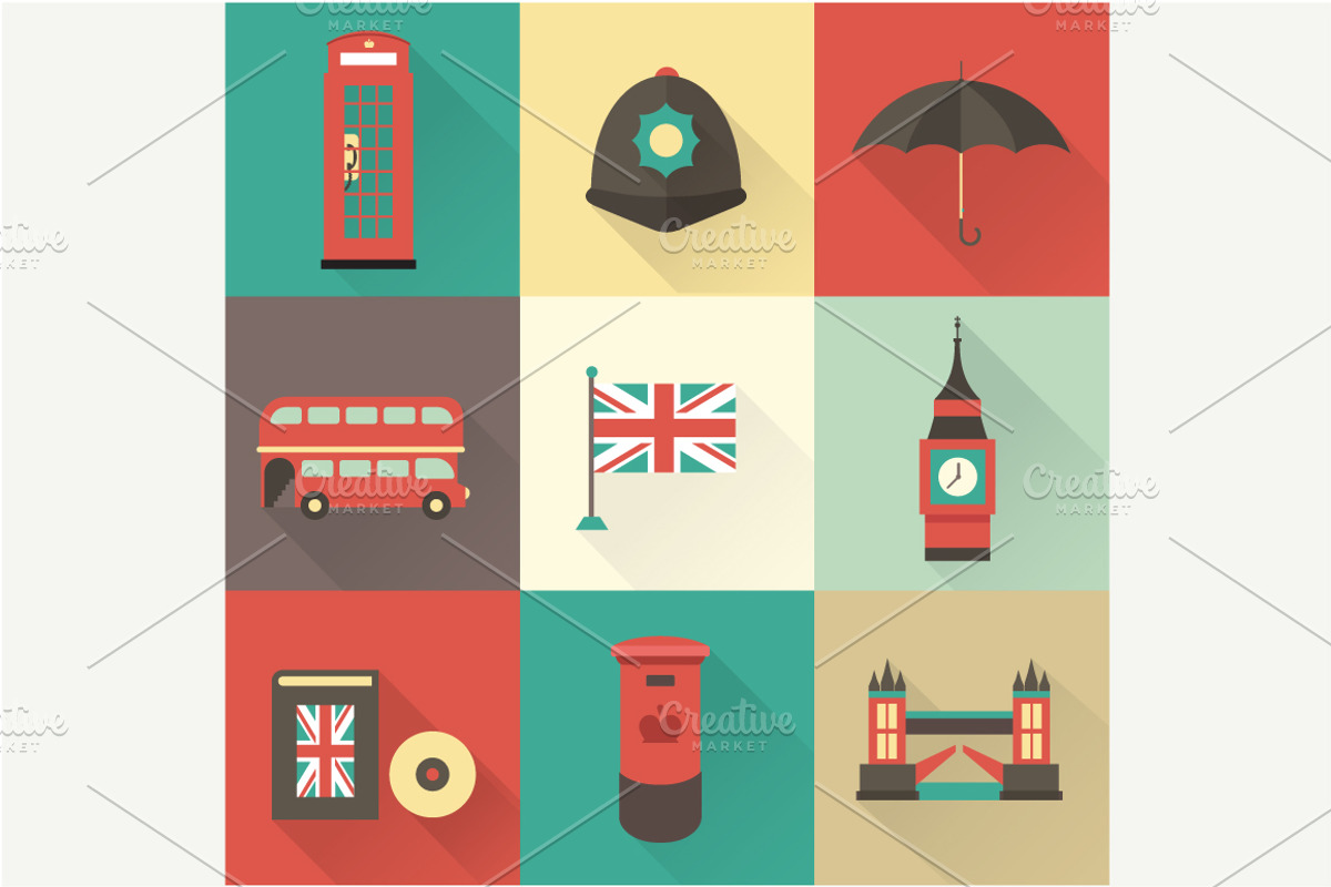 London vector icons
