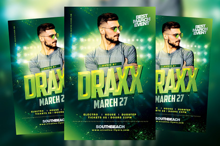 Artist Flyer Template (PSD), a Flyer Template by Rome B Creation