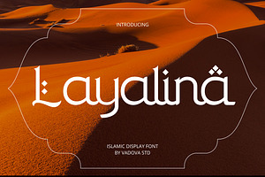 Layalina Islamic Display Font, a Font by Vadovastd