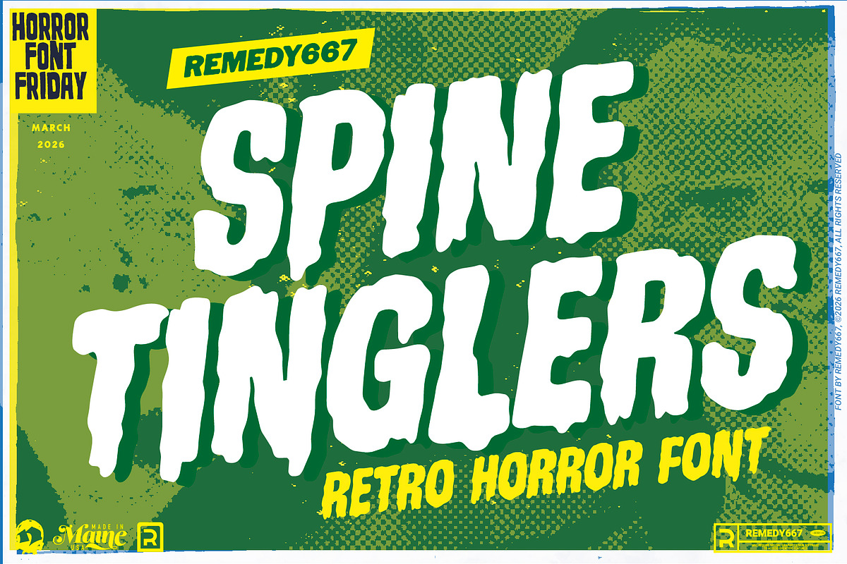 Spine Tinglers - Retro Horror Font, a Handwritten Font by Remedy667 (Photo 1 of 6)