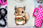 Cute Picnic Party Watercolor Animals, an Illustration by CreationArt (Thumbnail 8 of 9)