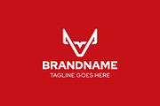 Letter V Orix Horn Monoline Logo, a Branding & Logo Template by Pray Art Design Studio (Thumbnail 2 of 2)