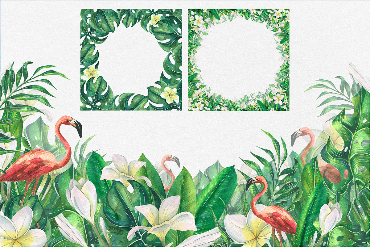 Tropical Bar Frames & Templates Set, an Illustration by NATASHA CHU (Photo 5 of 11)