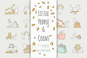Little People and coins, a Finance Illustration by Sapunkele (Thumbnail 1 of 2)