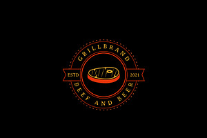 Steak Grill Restaurant Logo Design, a Branding & Logo Template by AlvinStd