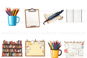 Watercolor Writer Clipart, Writing