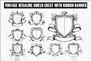 Hand-Drawn Heraldic Shield Vector, an Object Graphic by Creativeshirt (Thumbnail 1 of 10)
