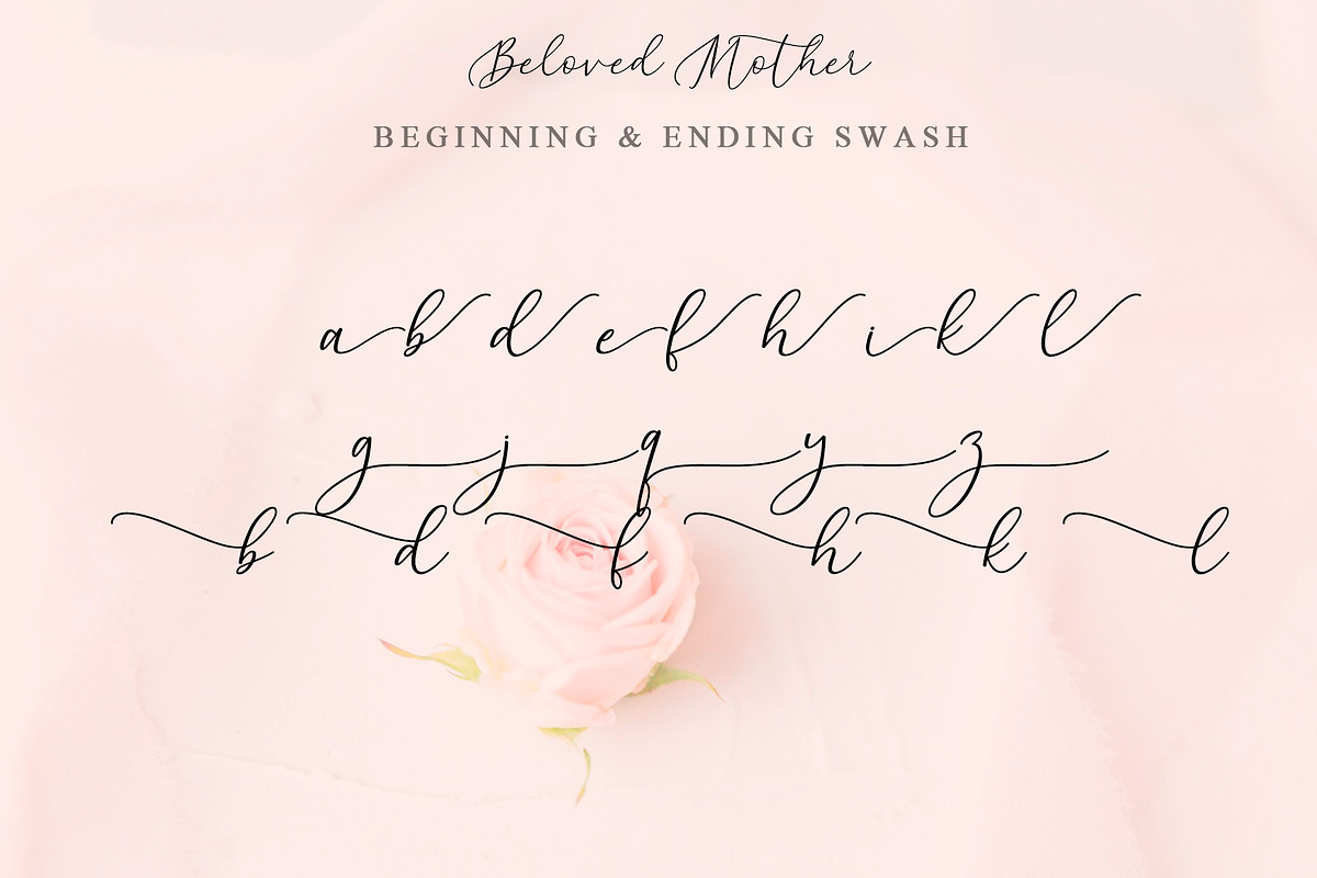 Beloved Mother | Calligraphy Font, a Script Font by Yuby Creative (Photo 10 of 11)