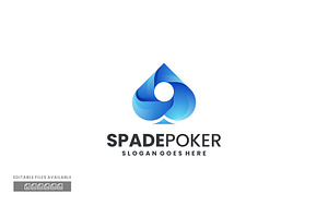 Spade Joker Gradient Colorful Logo, a Branding & Logo Template by ivan_artnivora
