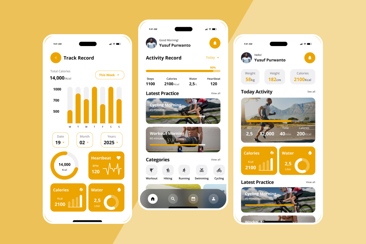 Croll - Fitness Tracker App Design preview 4