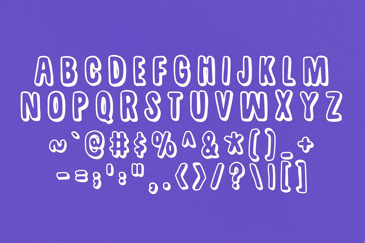 Scribbly Pop - Condensed Outline, a Sans Serif Font by HipFonts (Photo 3 of 12)