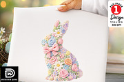 Faux Yarn Easter Bunny Png, an Illustration by Watercolor design (Thumbnail 1 of 6)