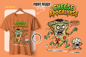 Funny Zombie Pizza Slice PNG Clipart