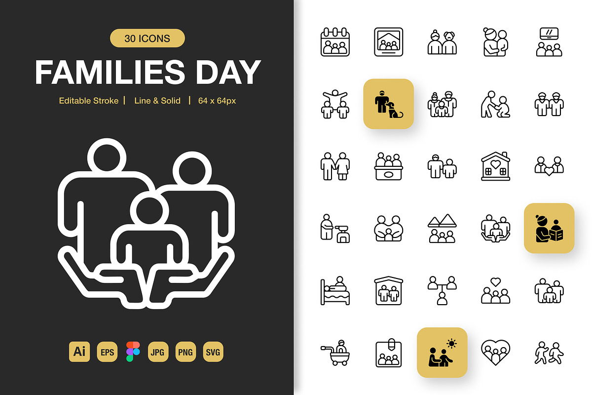 Families Day Icons, an Icon by Spacepixel Creative (Photo 1 of 3)