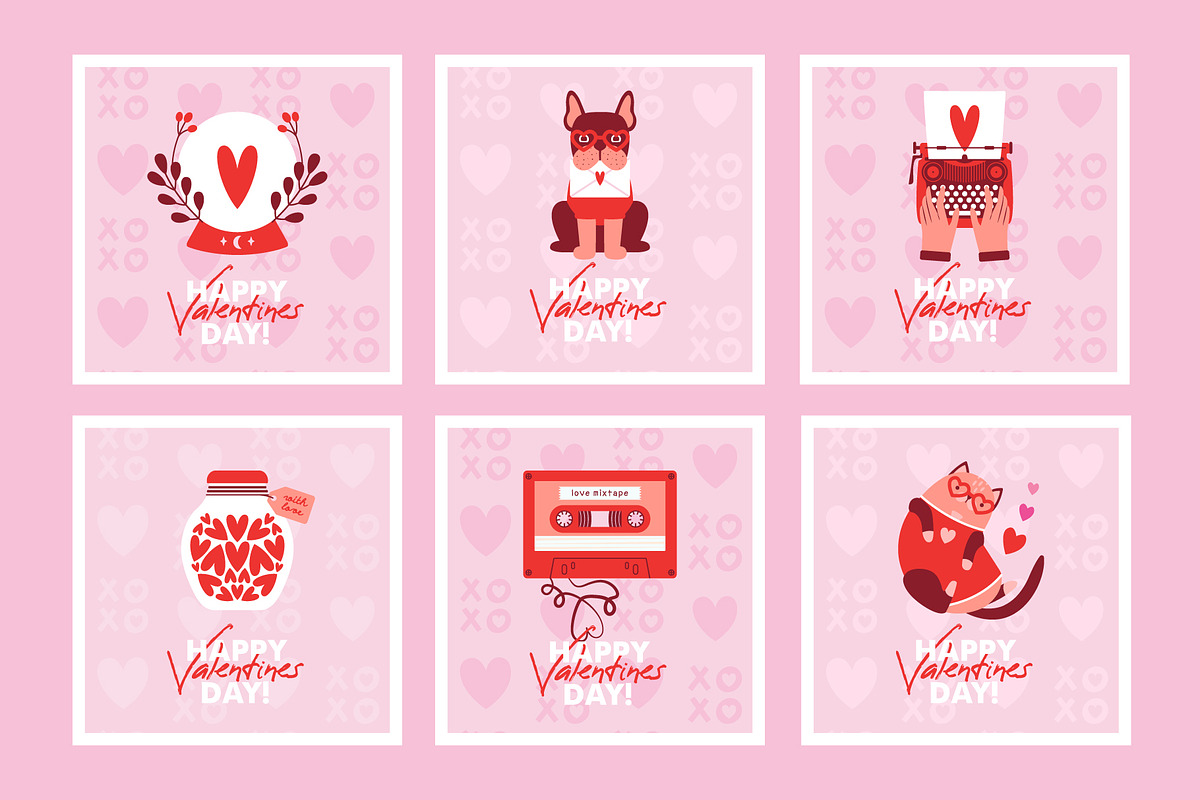 Saint Valentine's Day. Vector set., a Seasonal Illustration by Renberrry.Store (Photo 8 of 12)