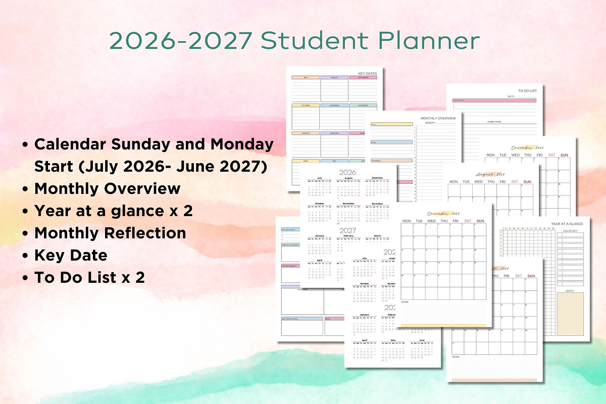 2026-2027 Student Planner, a Print Template by Adalin Shop (Photo 3 of 13)
