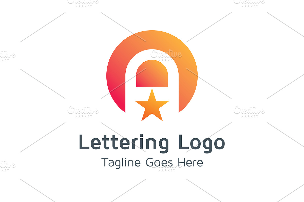 20 Logo Lettering A Template Bundle, a Branding & Logo Template by Acongraphic (Photo 7 of 21)