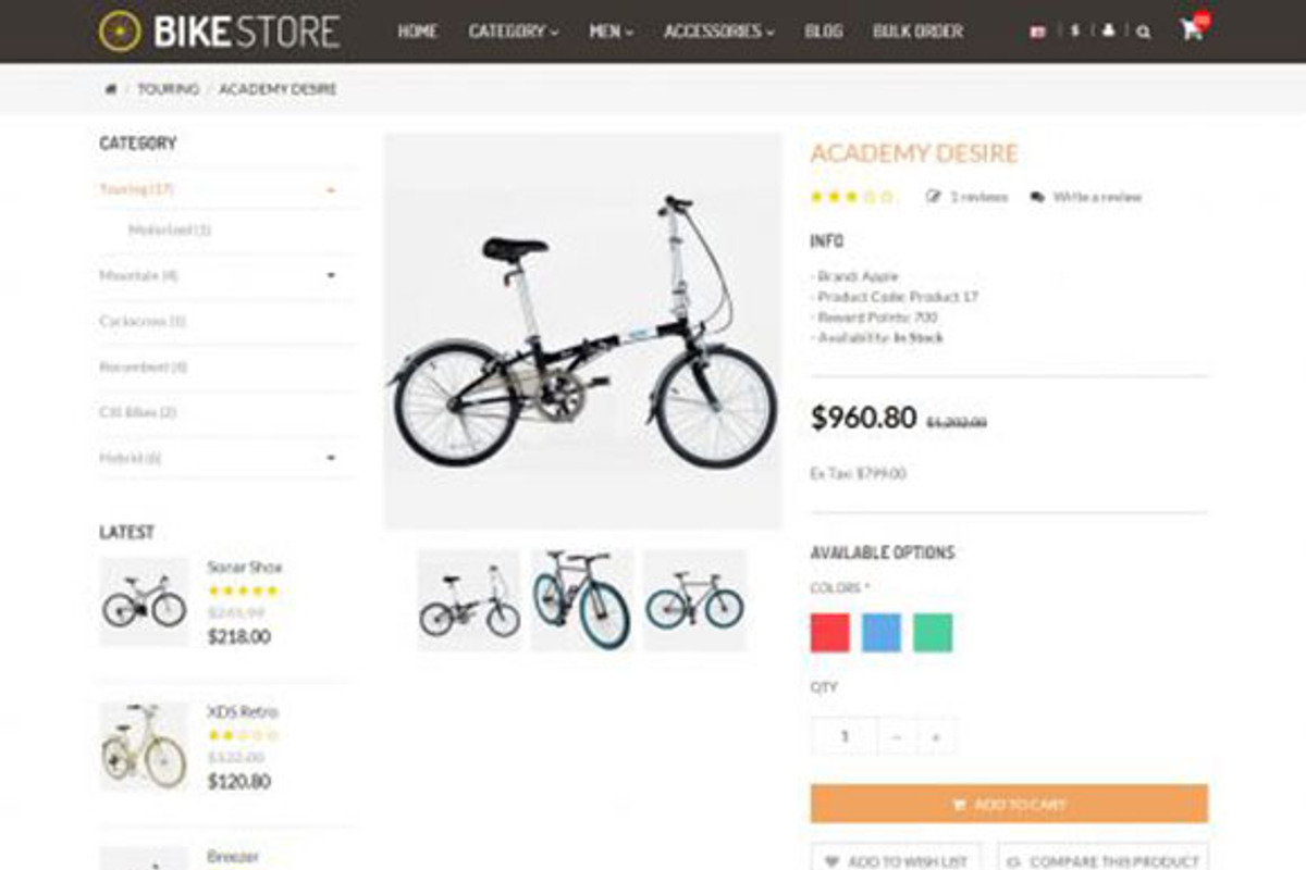Bike Store Responsive OpenCart Theme, a Websites & App Template by giao.trinh (Photo 5 of 5)
