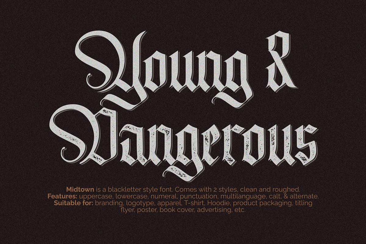 Midtown, a Blackletter Font by Omotu Studio (Photo 3 of 12)
