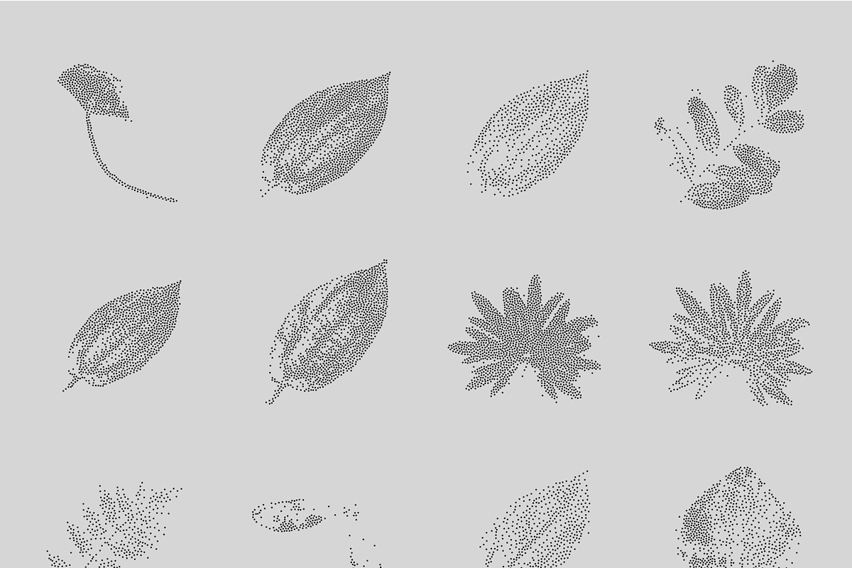 Leaf Tones Vol. 4 | Stippled Flora, a Seasonal Illustration by invisiblelayer (Photo 2 of 5)
