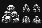 10 Bundle Dark Art Skull Head Pile, an Illustration by Morspective (Thumbnail 5 of 7)