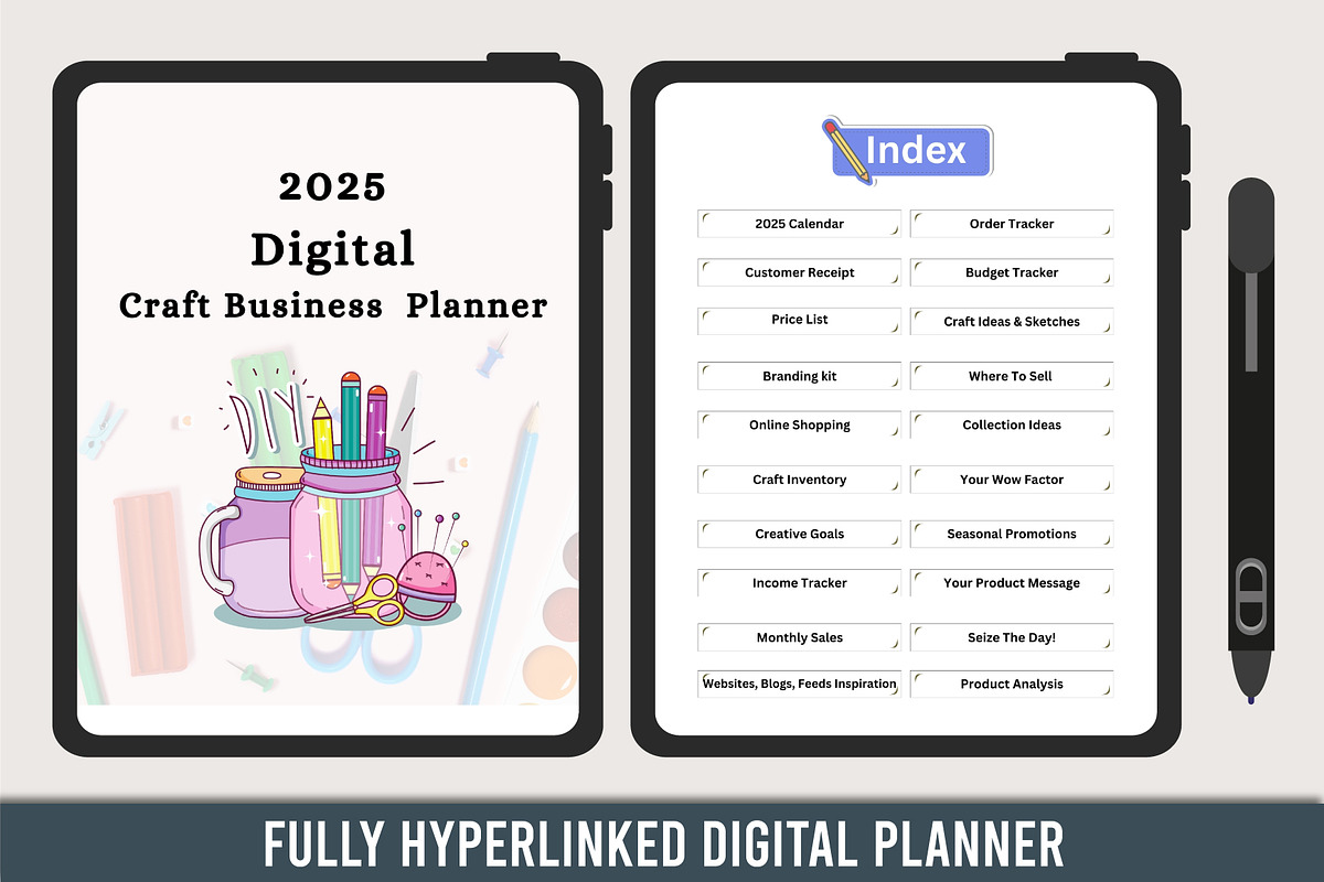 2025 Digital Craft Business Planner, a Stationery Template by Designmela01 (Photo 3 of 4)