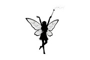 Magical Fairy Silhouette Bundle, an Illustration by jahid234 (Thumbnail 12 of 51)