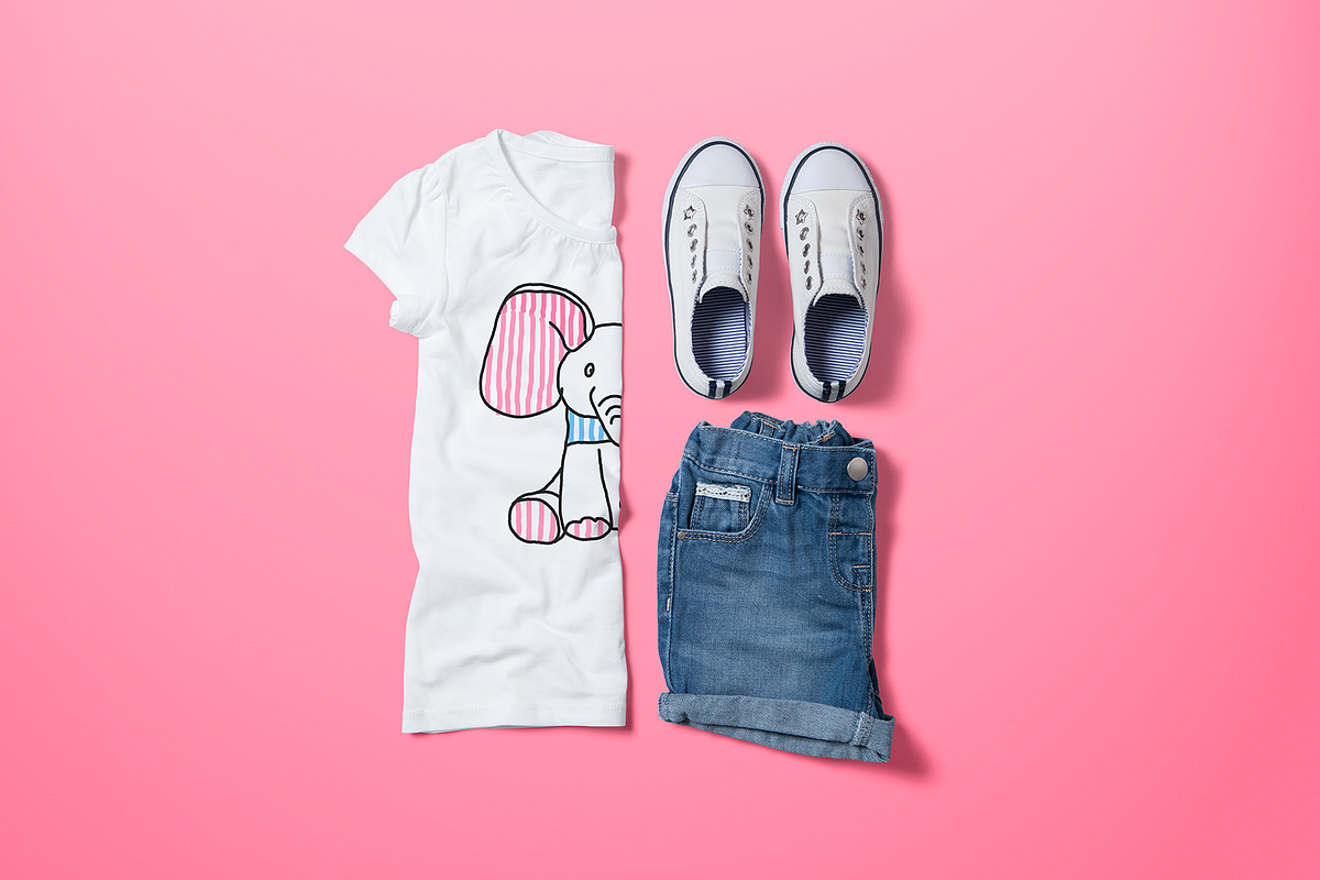 Girl's Crew Neck T-shirt Mock-up, a Shirt Mockup by Mint Pixels (Photo 3 of 6)