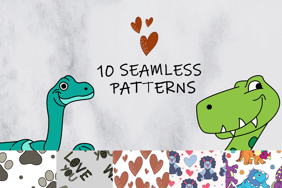 Kids Patterns & Alphabets - Dino, a Pattern Graphic by Pixavics (Photo 7 of 7)