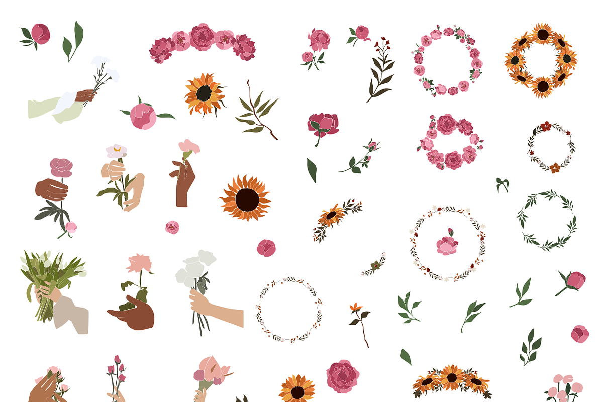 Flower collection, home plants, a Decorative Illustration by Yana_mide (Photo 9 of 10)