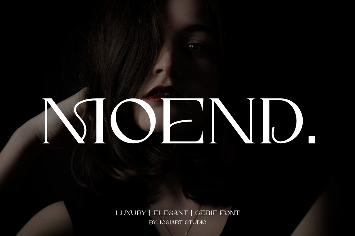 Moend - Luxury Font, a Serif Font by Iqsiart Studio (Photo 1 of 6)