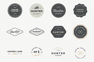 Retro Badges Logo Bundle
