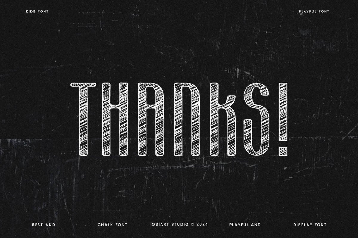 Chalky Stonky - Chalk & School Font, a Sans Serif Font by Iqsiart Studio (Photo 5 of 6)