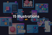 3D Screen Illustration Pack, a Templates & Theme by Framley (Thumbnail 2 of 4)