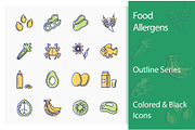 Food Allergens Icons - Outline Serie, an Icon by introwiz1 (Thumbnail 1 of 3)