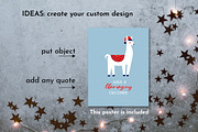 Llama Clipart. Christmas Llama, an Object Graphic by AvaAva (Thumbnail 2 of 4)