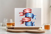 Watercolor 4th of July Clipart Bundl, an Illustration by SVGArt (Thumbnail 6 of 9)