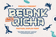 Belank Qicha - Festival Display Font, a Handwritten Font by twinstd (Thumbnail 1 of 9)
