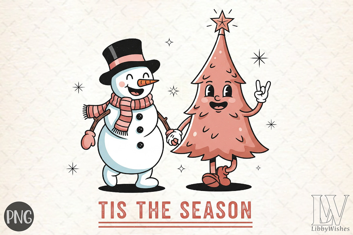 Pink Christmas PNG Sublimation, an Illustration by Libby Wishes (Photo 1 of 5)