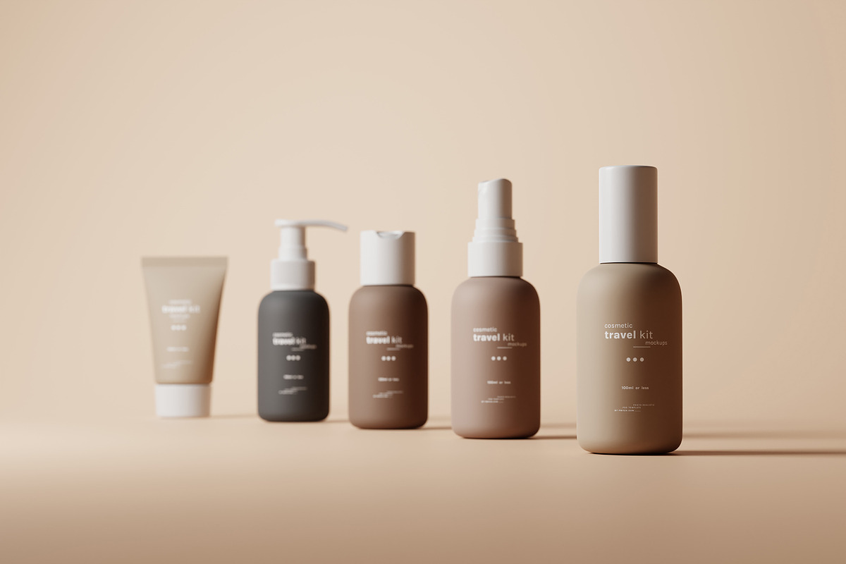 Cosmetic Travel Kit Mockups, a Packaging Mockup by pmvch (Photo 11 of 53)