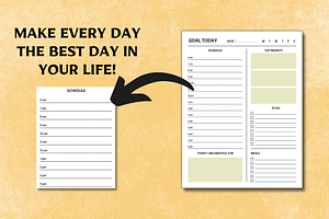 Daily KDP Printable Goal Planner