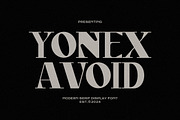 Yonex Avoid - Bold Serif Font, a Serif Font by Imoodev (Thumbnail 1 of 5)