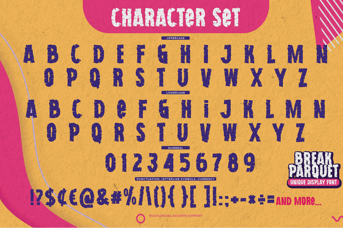 Break Parquet - Unique Display Font, a Font by Gassstype (Photo 7 of 8)