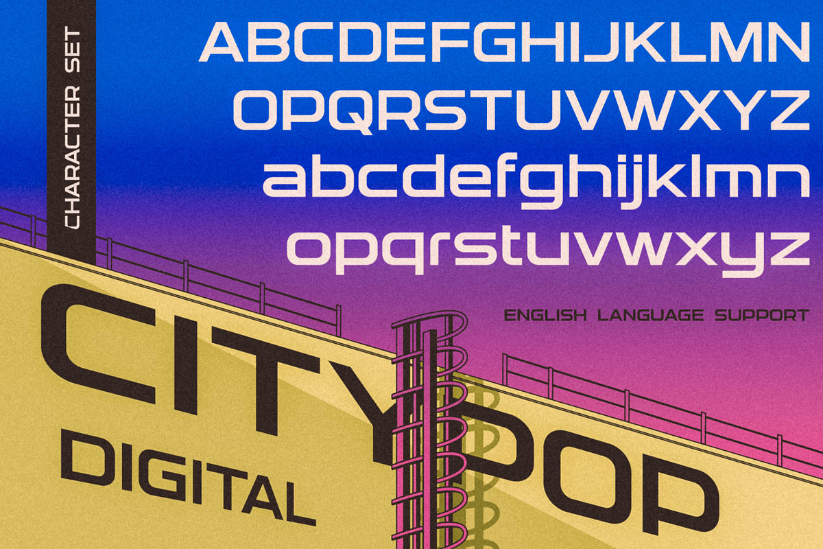 CITYPOP - Japanese 90s Retro Fonts, a Script Font by Konstantine Studio (Photo 12 of 17)