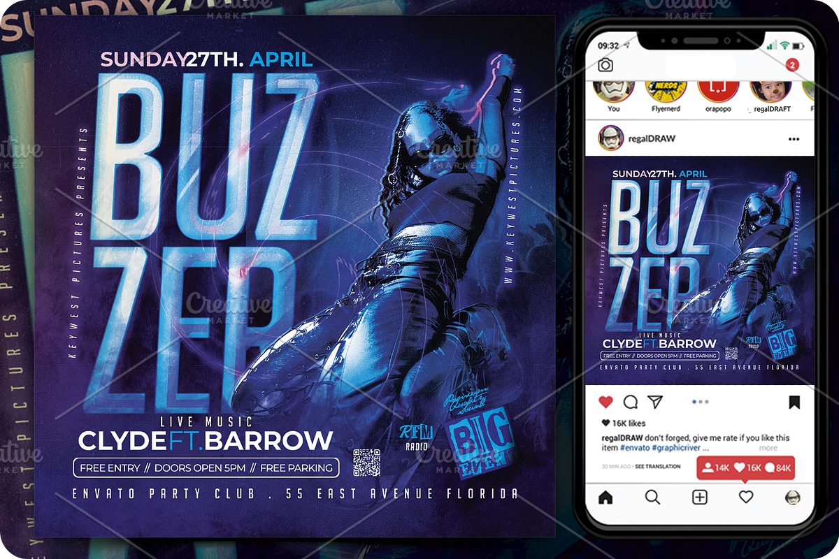 Night Club Party Flyer, a Flyer Template by regalDRAW (Photo 1 of 3)