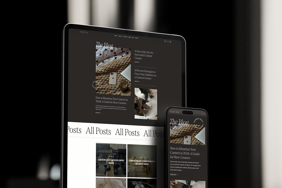 Social: Squarespace 7.1 Template, a Squarespace Template by The Styled Square (Photo 4 of 8)