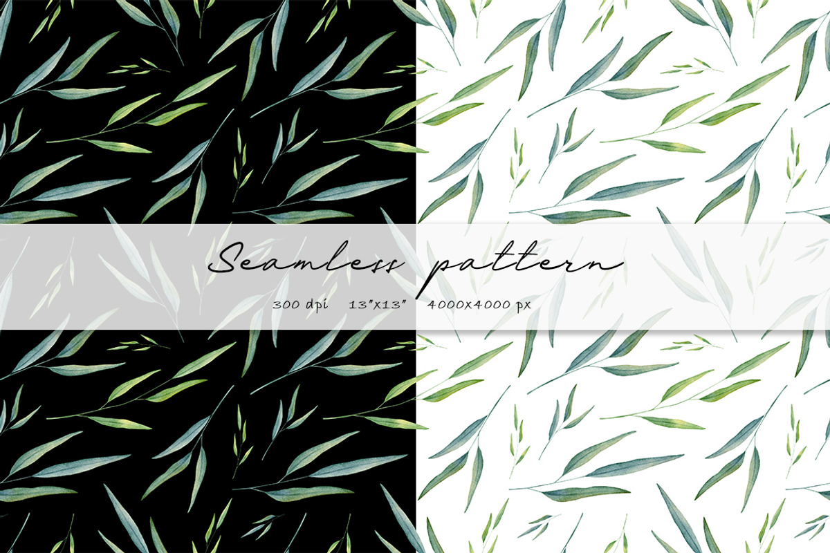 Greenery seamless pattern, a Pattern Graphic by Daryartsy (Photo 1 of 3)