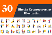 Bitcoin Cryptocurrency Illustrations, a Finance Illustration by EllaMaiyaali (Thumbnail 2 of 3)