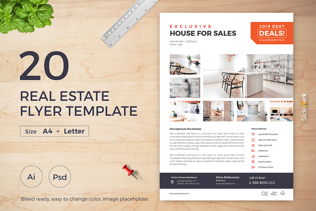Real Estate Flyer 20, a Flyer Template by Slidewerk