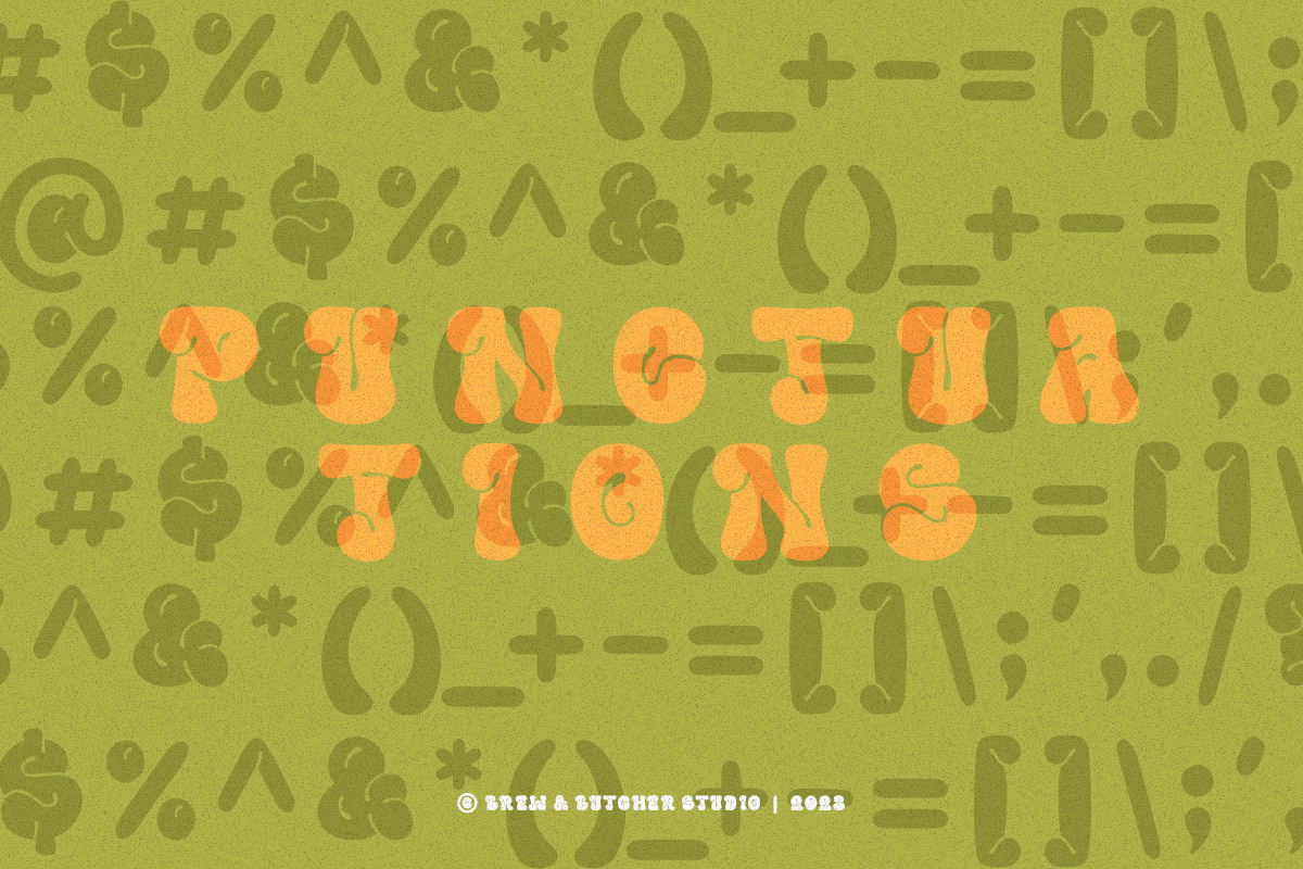 BloomBops | Psychedelic Typeface, a Font by Brew & Butcher Studio (Photo 4 of 10)
